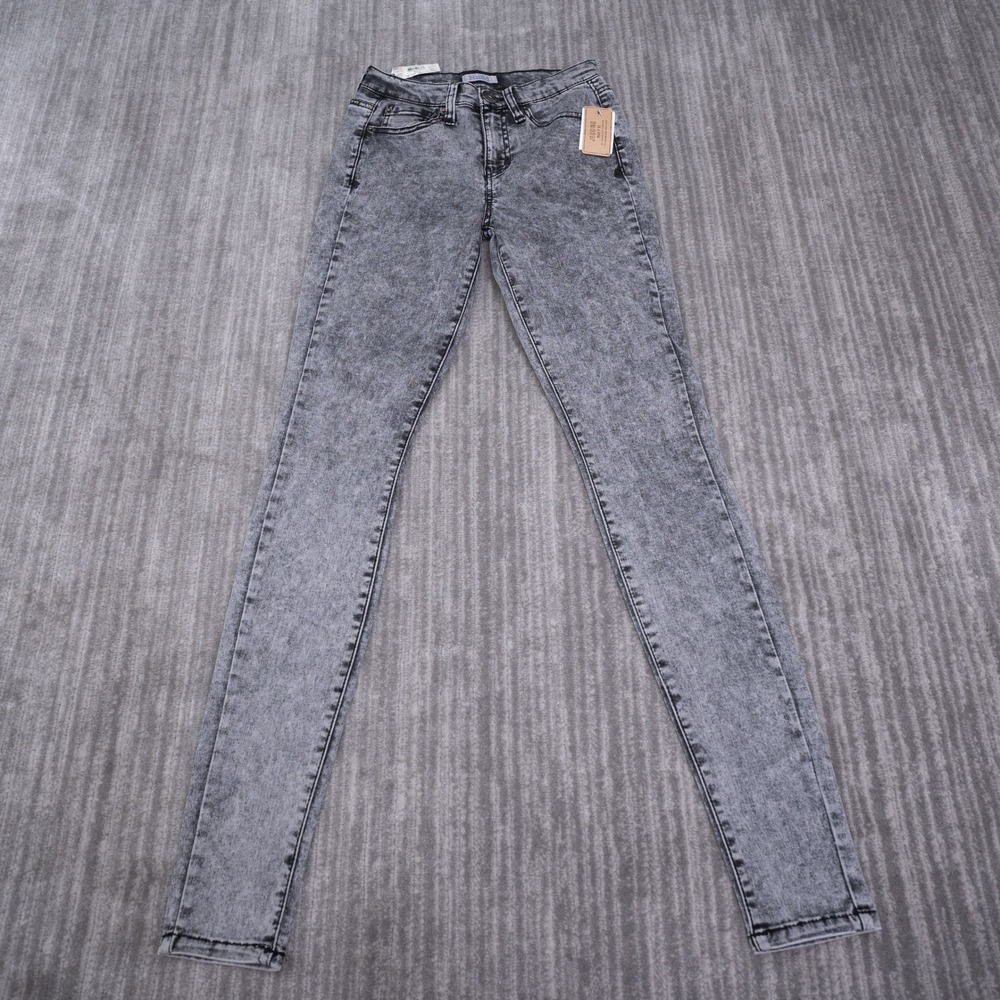 Mudd Womens Grey Acid Wash High Rise Jegging Skinny Jeans Size 1 New